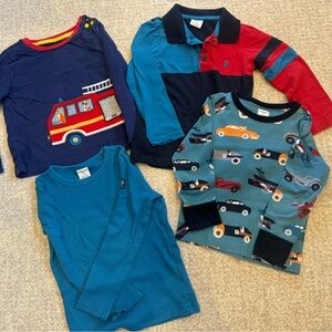 Lot of boys 2-3 yrs long sleeve tops. Polarn O. Pyret and Boden.
